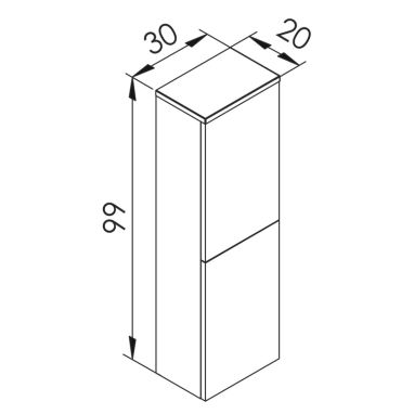 IMPRESE Пенал подвесной комбинированный BLACK EDGE (f32113W)